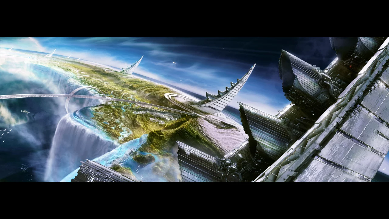 водопады, рога, планета, atmosphere emitters