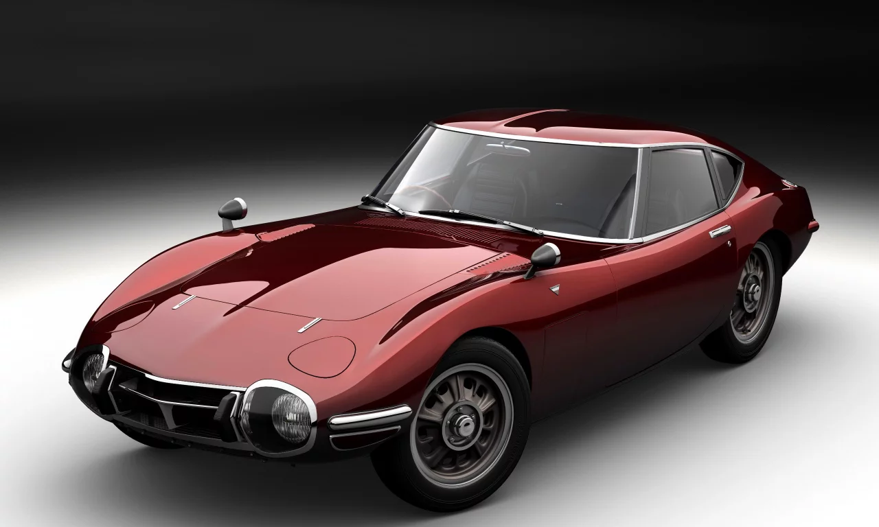 бордовый, отражение, toyota 2000 gt, лак