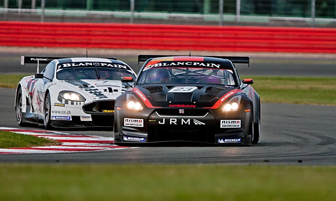 nissan gt-r, aston martin db9, jrm battle wide