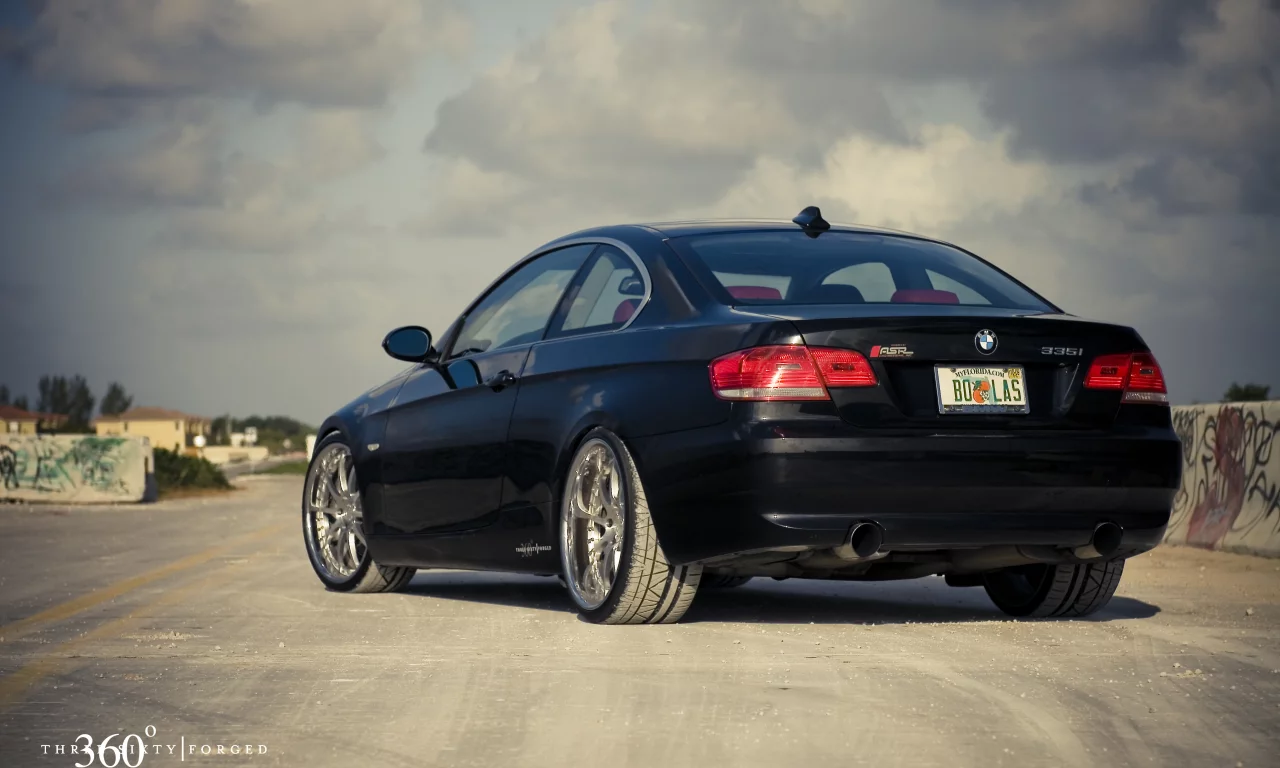 335i, задняя часть, бмв, bmw, 3 series, black, 360 three sixty forged, чёрный