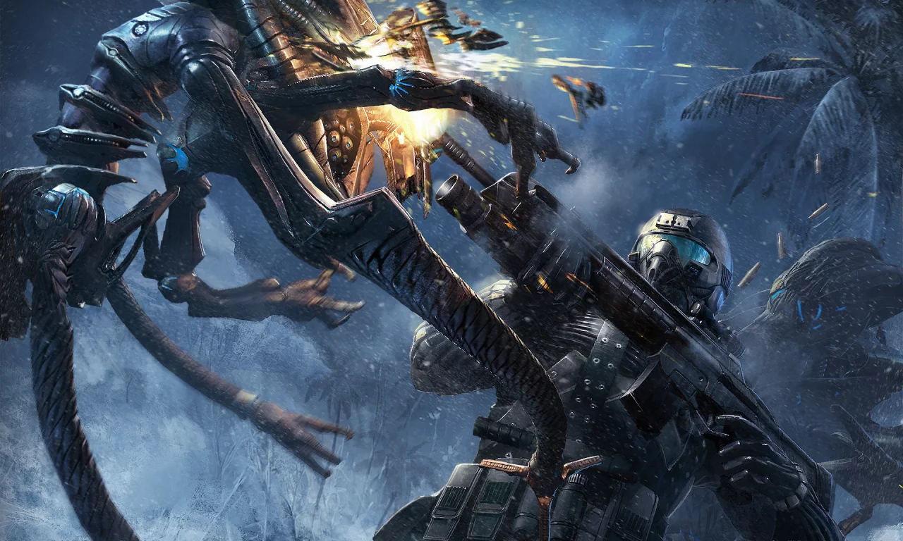 нанокостюм, оружие, инопланетянин, crysis