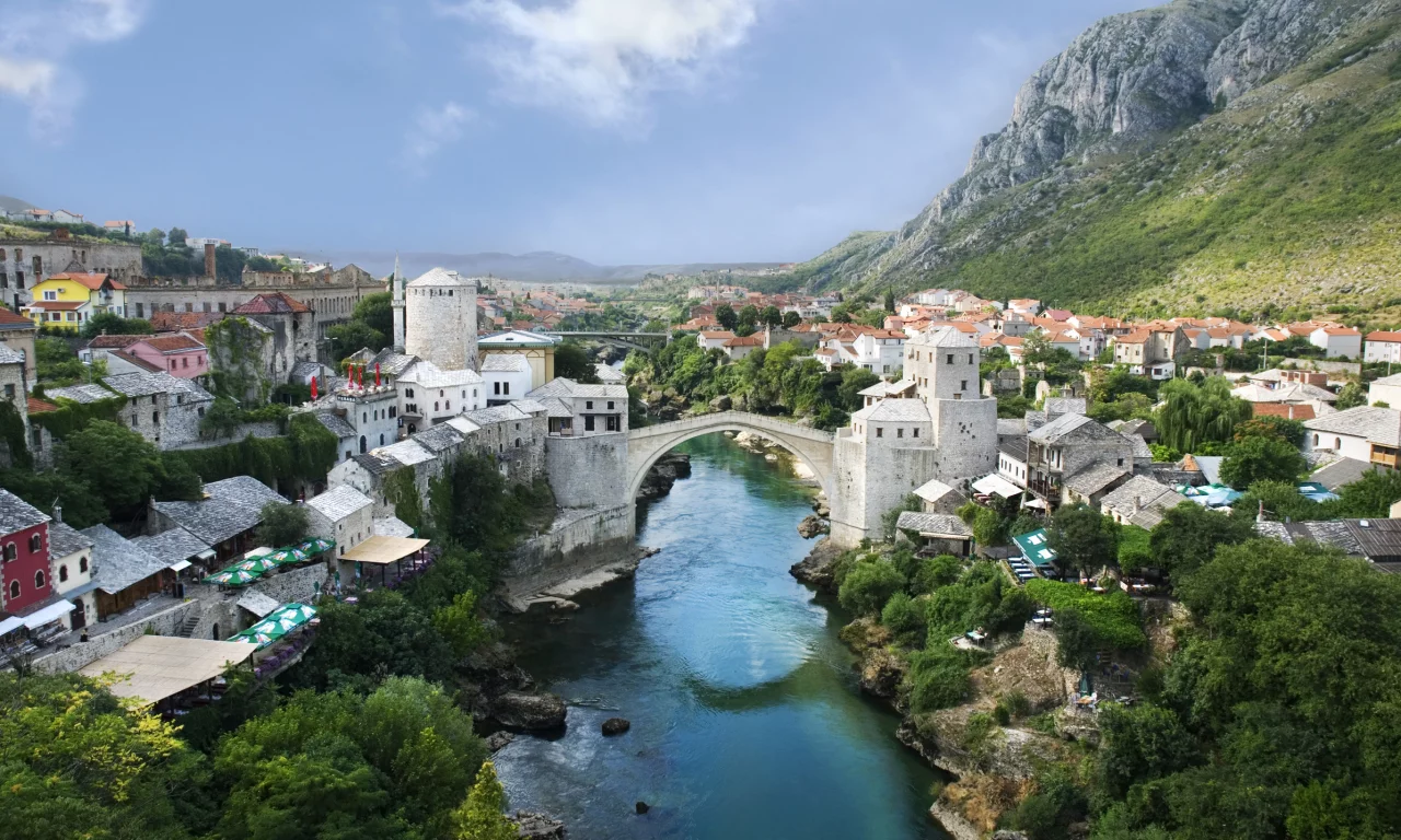 mostar, река, мост, мостар