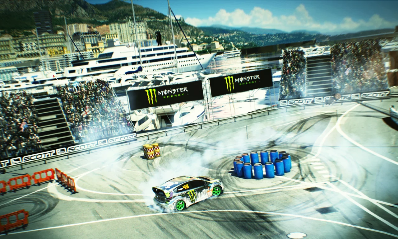 ford, monster energy, монте-карло, gymkhana, игра, game, dirt 3, стадион