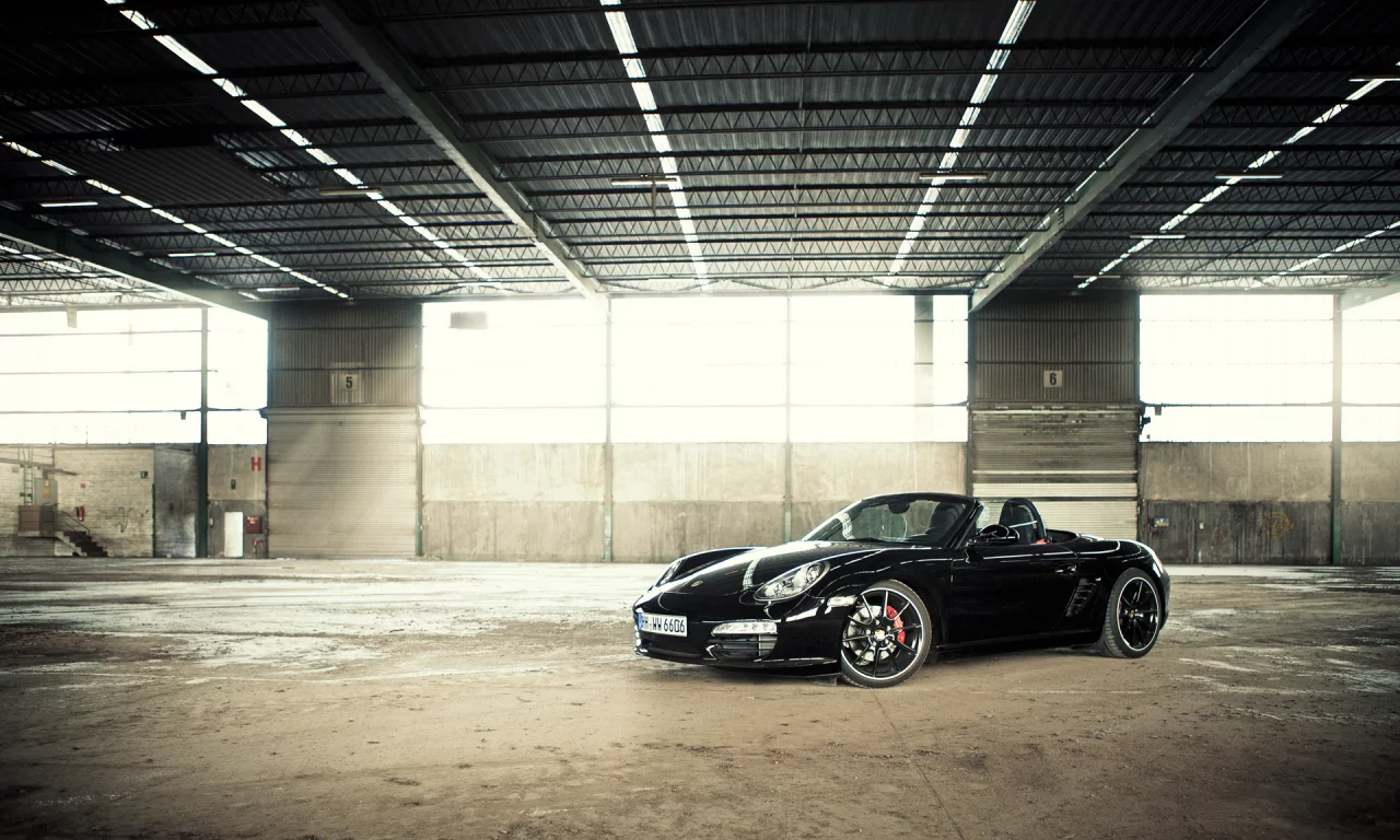 бетон, black edition, porsche boxster, стекло