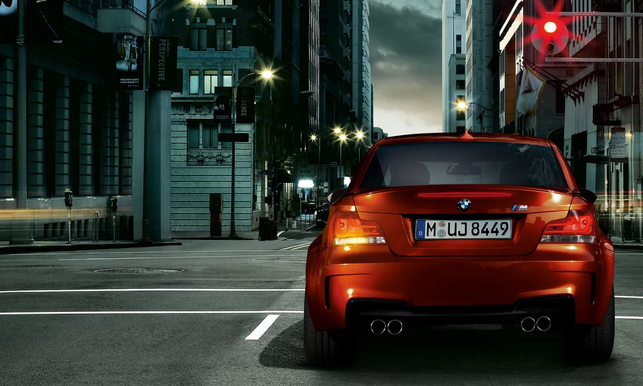 (e82), светофор, bmw, красный свет, бмв, улица, m coupe, фонарные столбы, город, 1 series