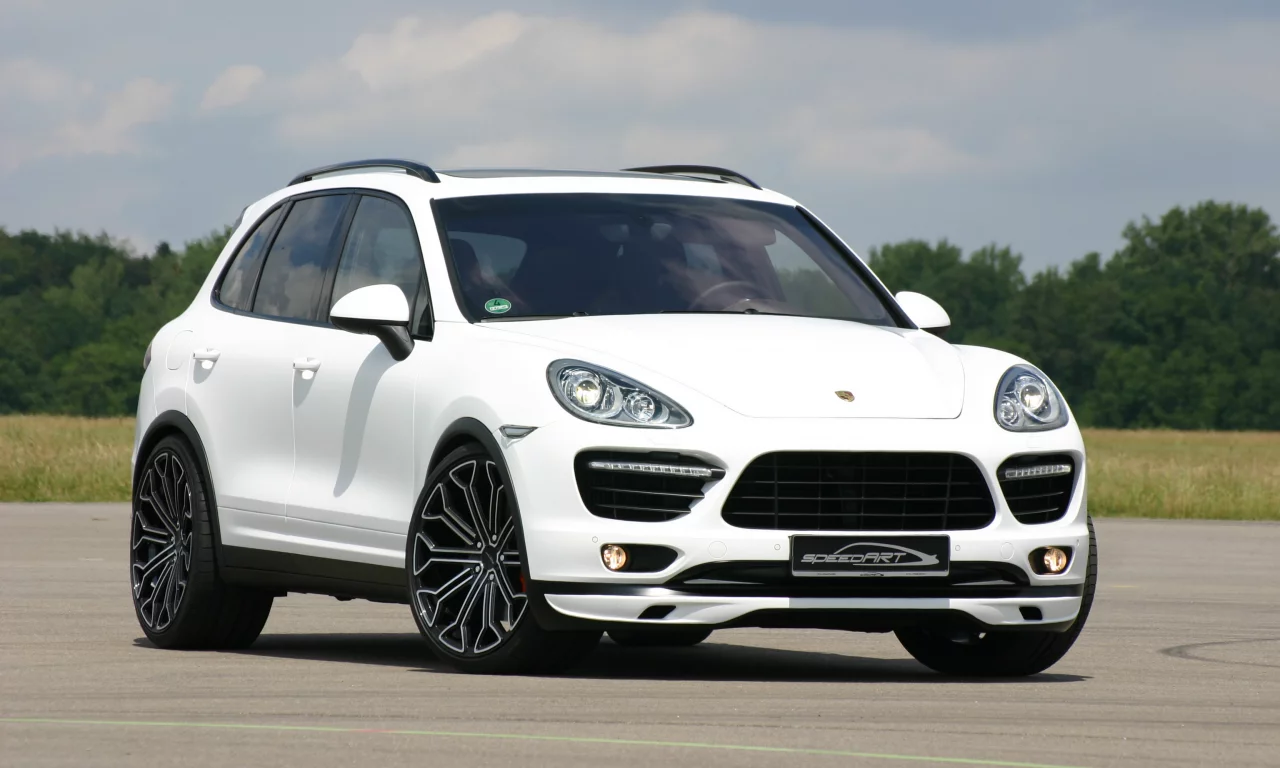 car, деревья, speedart, sky, 3072x2048, trees, porsche cayenne, машина, небо, tuning