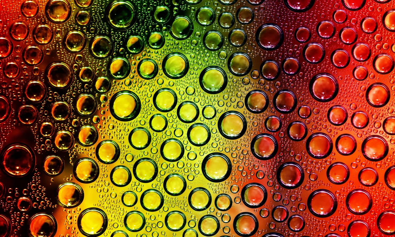 капли, стекло, поверхность, вода