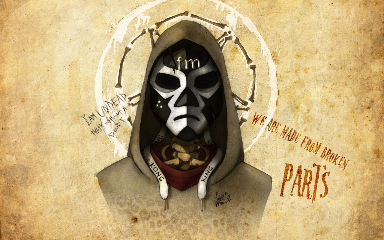 hollywood undead, маска, notes from the underground, funny man