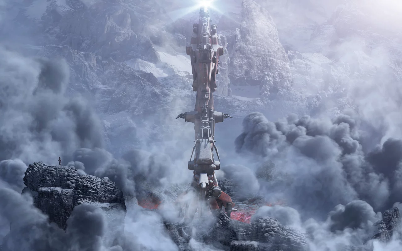 горы, second contact, облака, вышка