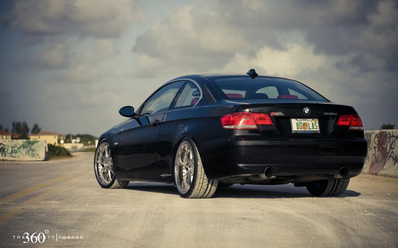 335i, задняя часть, бмв, bmw, 3 series, black, 360 three sixty forged, чёрный