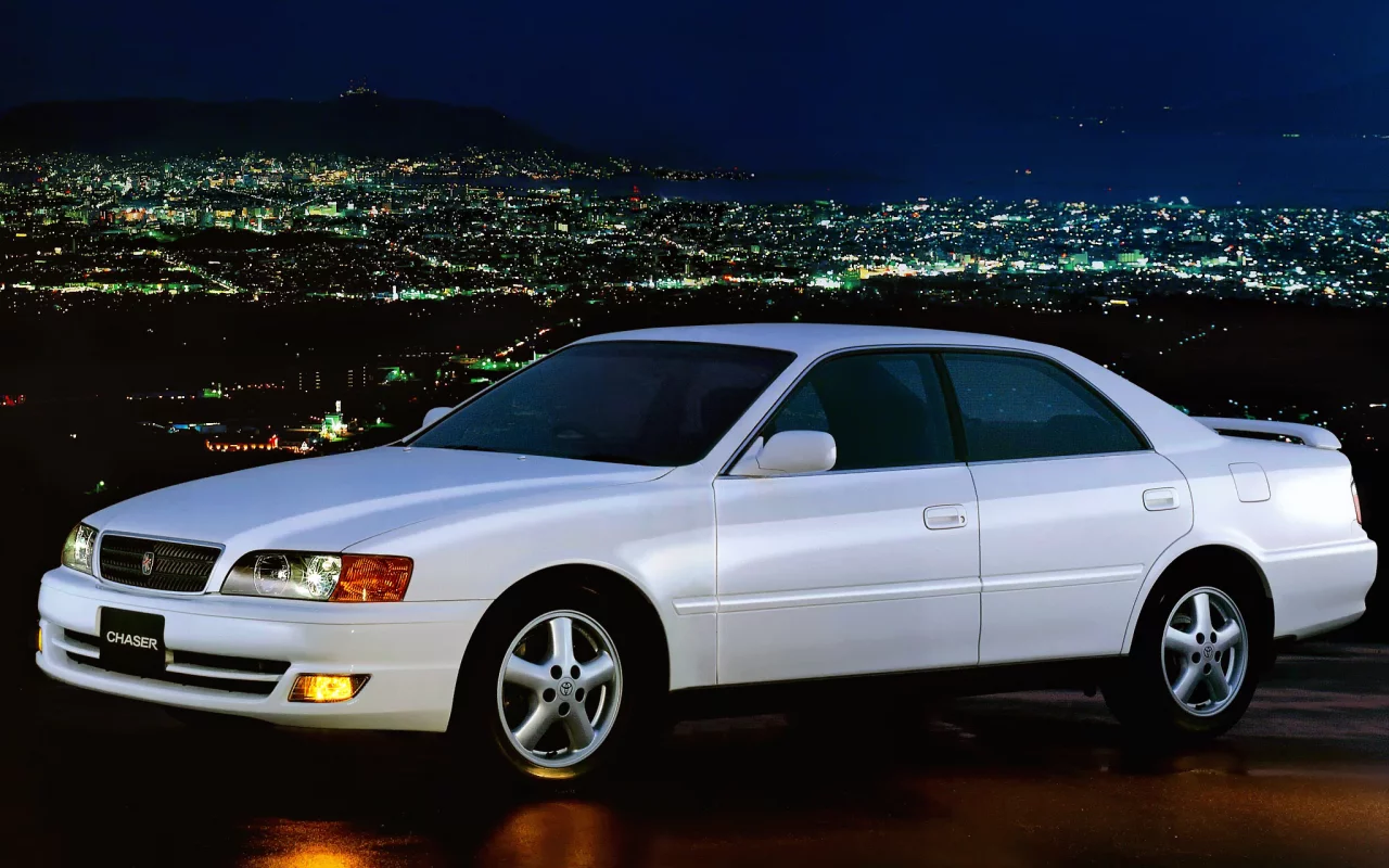 ночь, город, авто, toyota chaser