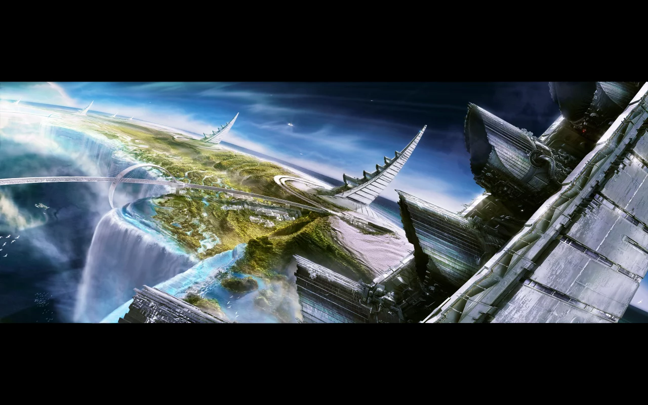 водопады, рога, планета, atmosphere emitters