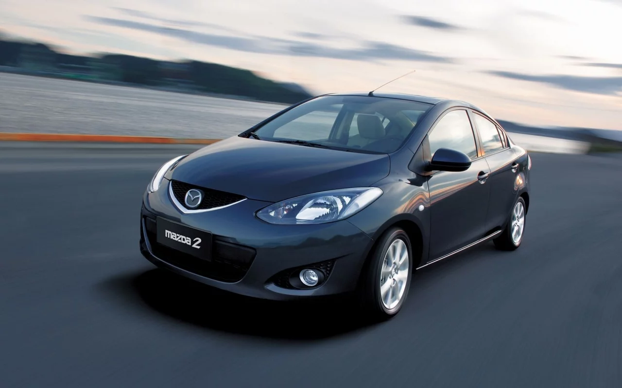 небо, mazda 2, дорога, скорость, мгновение