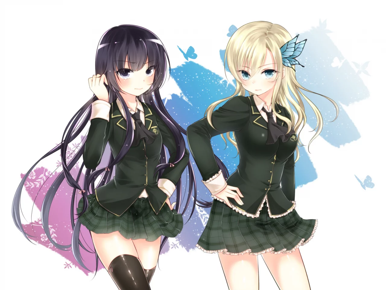 девушки, школьная форма, взгляд, boku wa tomodachi ga sukunai