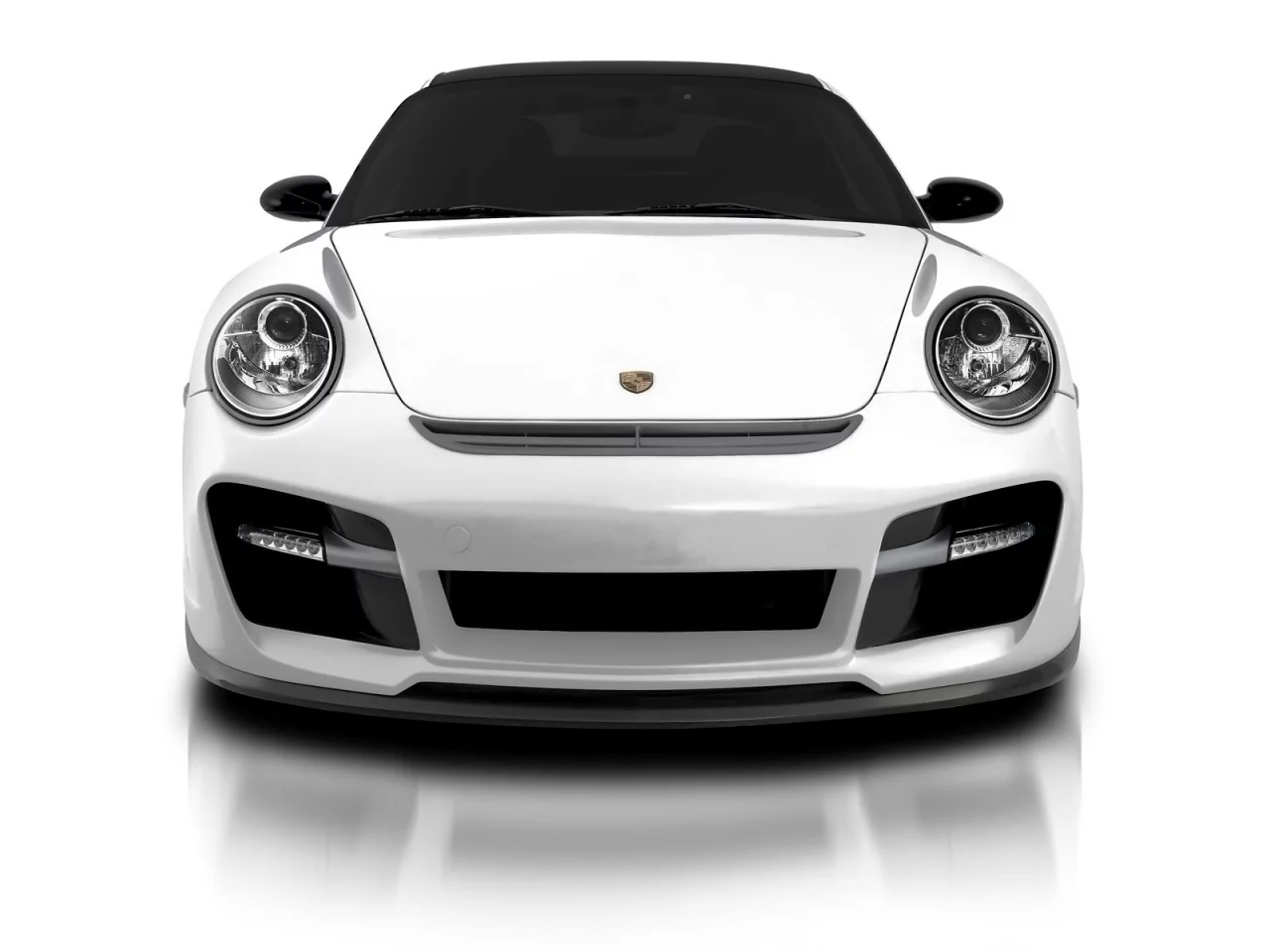 белый, turbo, 911, porsche