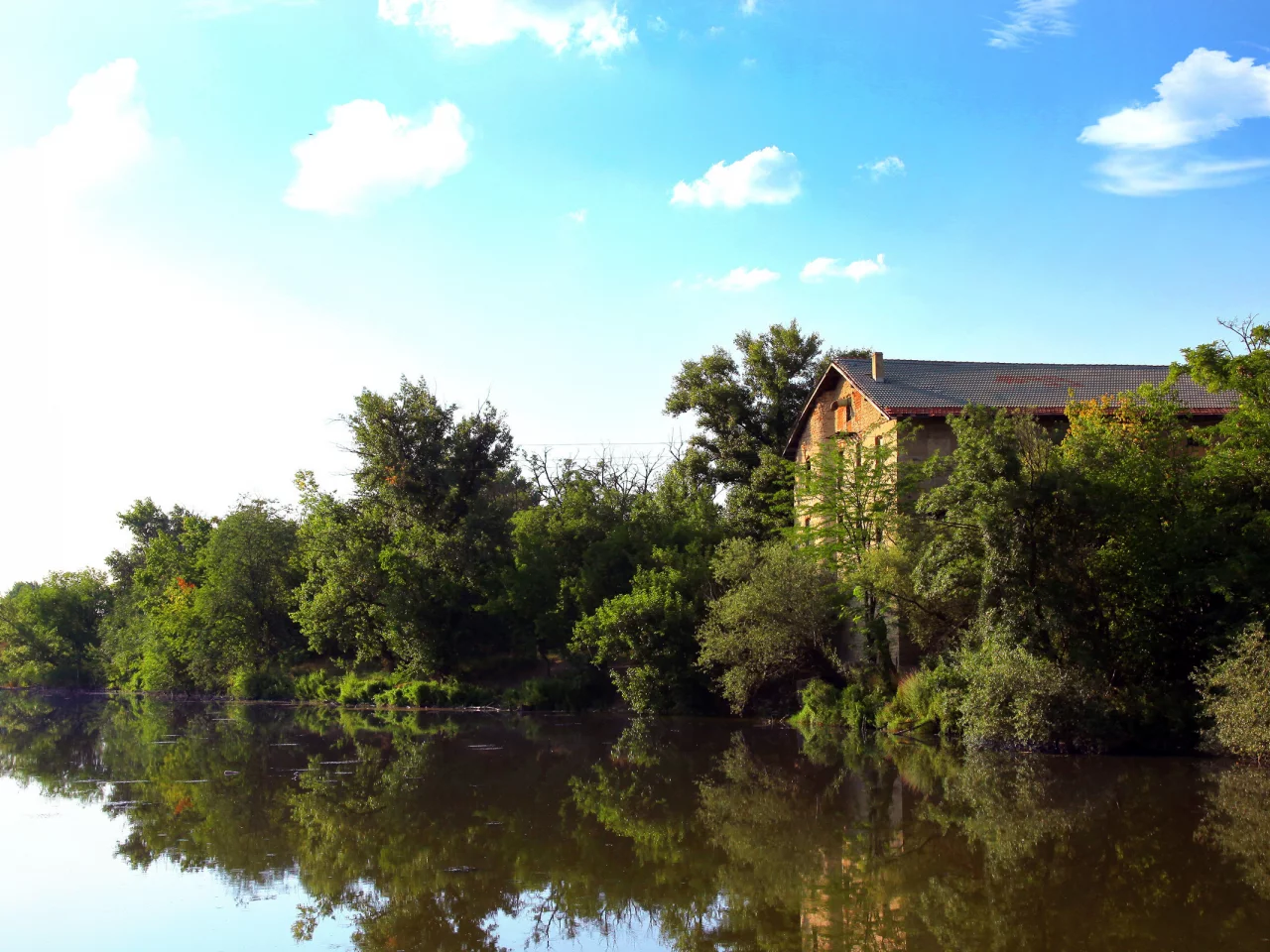 дом, река, the river, вода