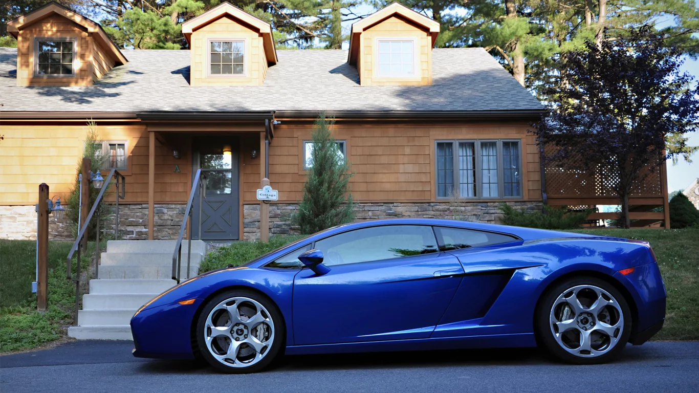 lamborghini, дом, диски, синяя, галардо, ламборджини