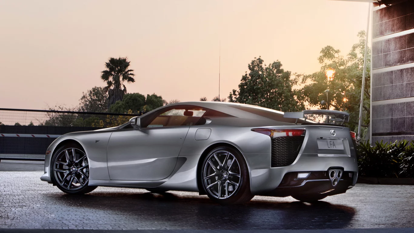лфа, серый, деревья, вид сзади, лексус, lexus, суперкар, lfa