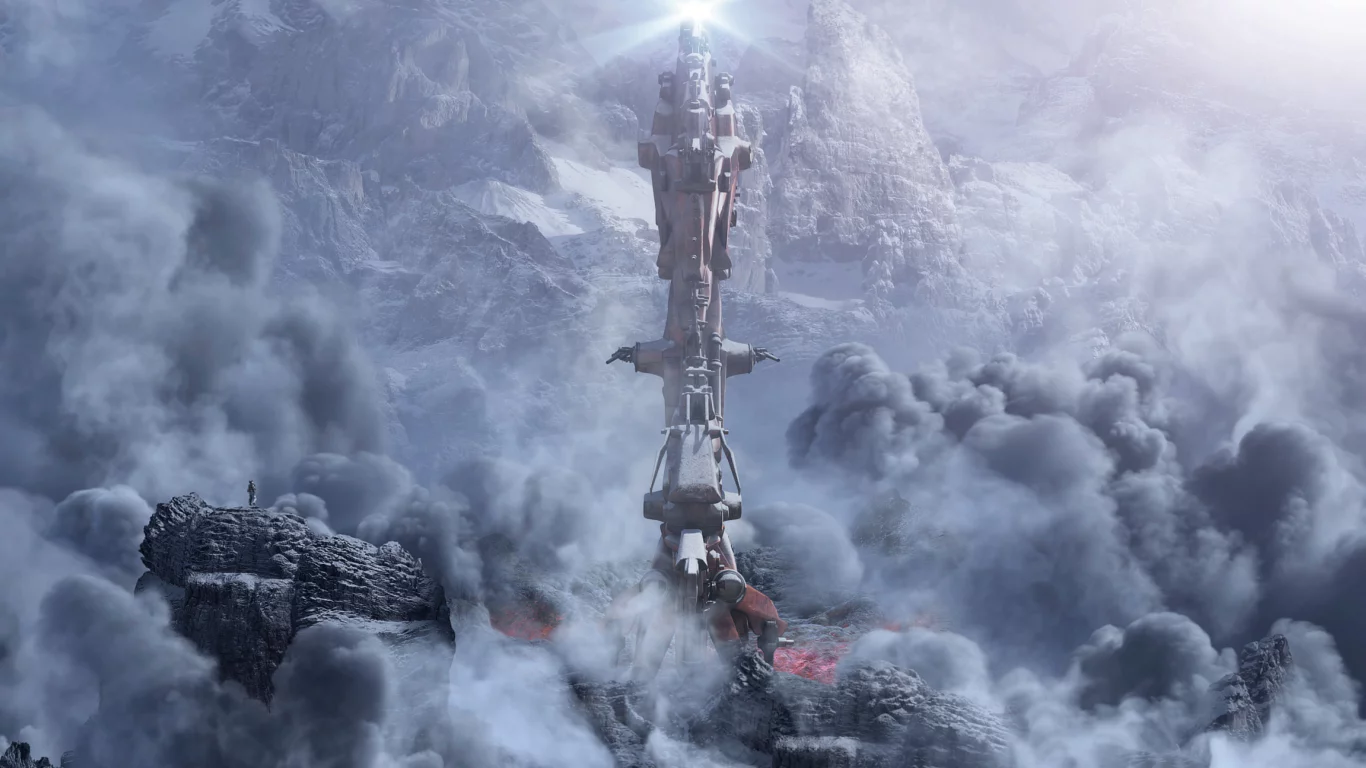 горы, second contact, облака, вышка