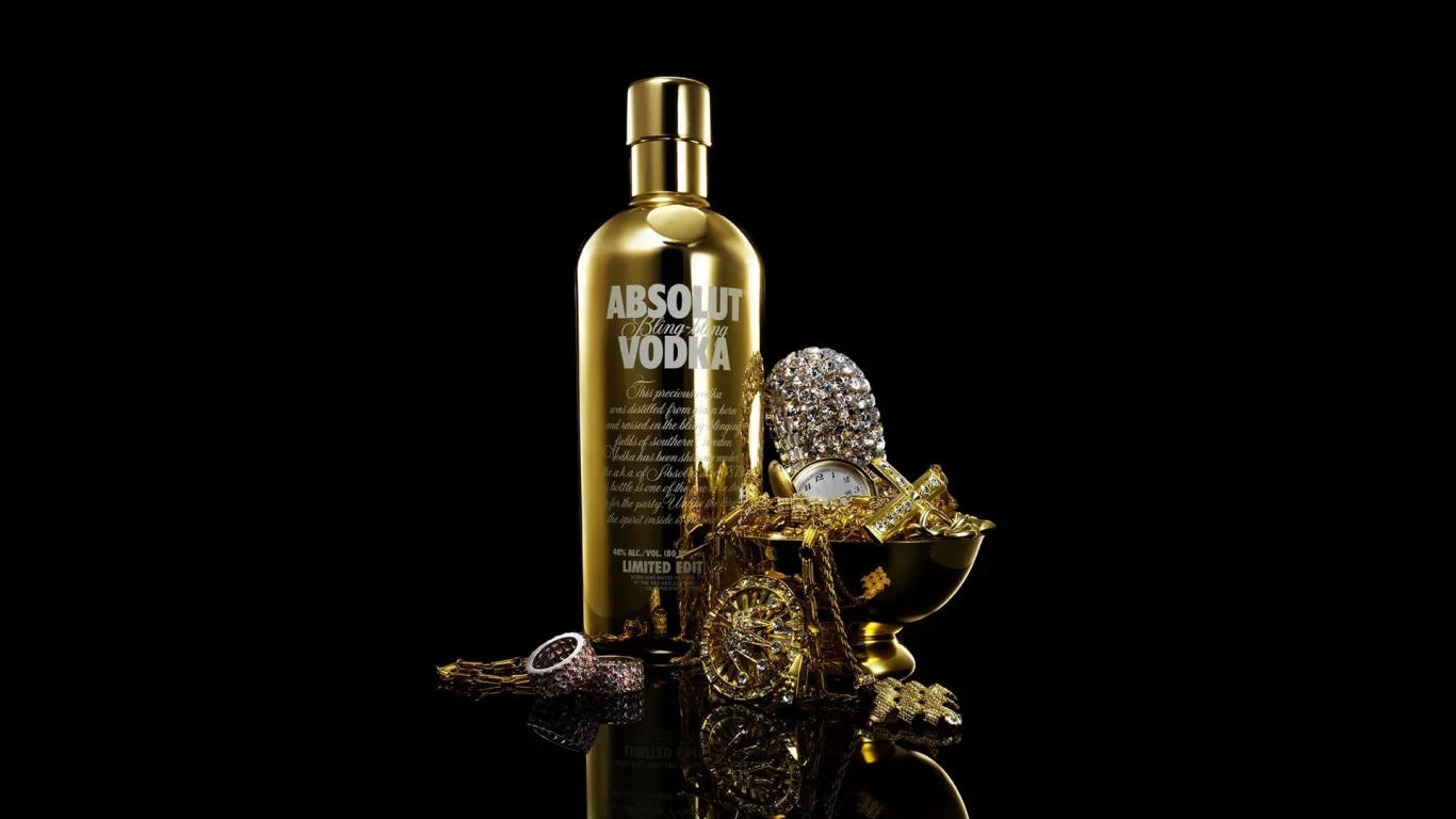 абсолют, черный фон, водка