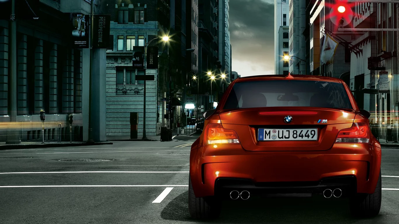 (e82), светофор, bmw, красный свет, бмв, улица, m coupe, фонарные столбы, город, 1 series