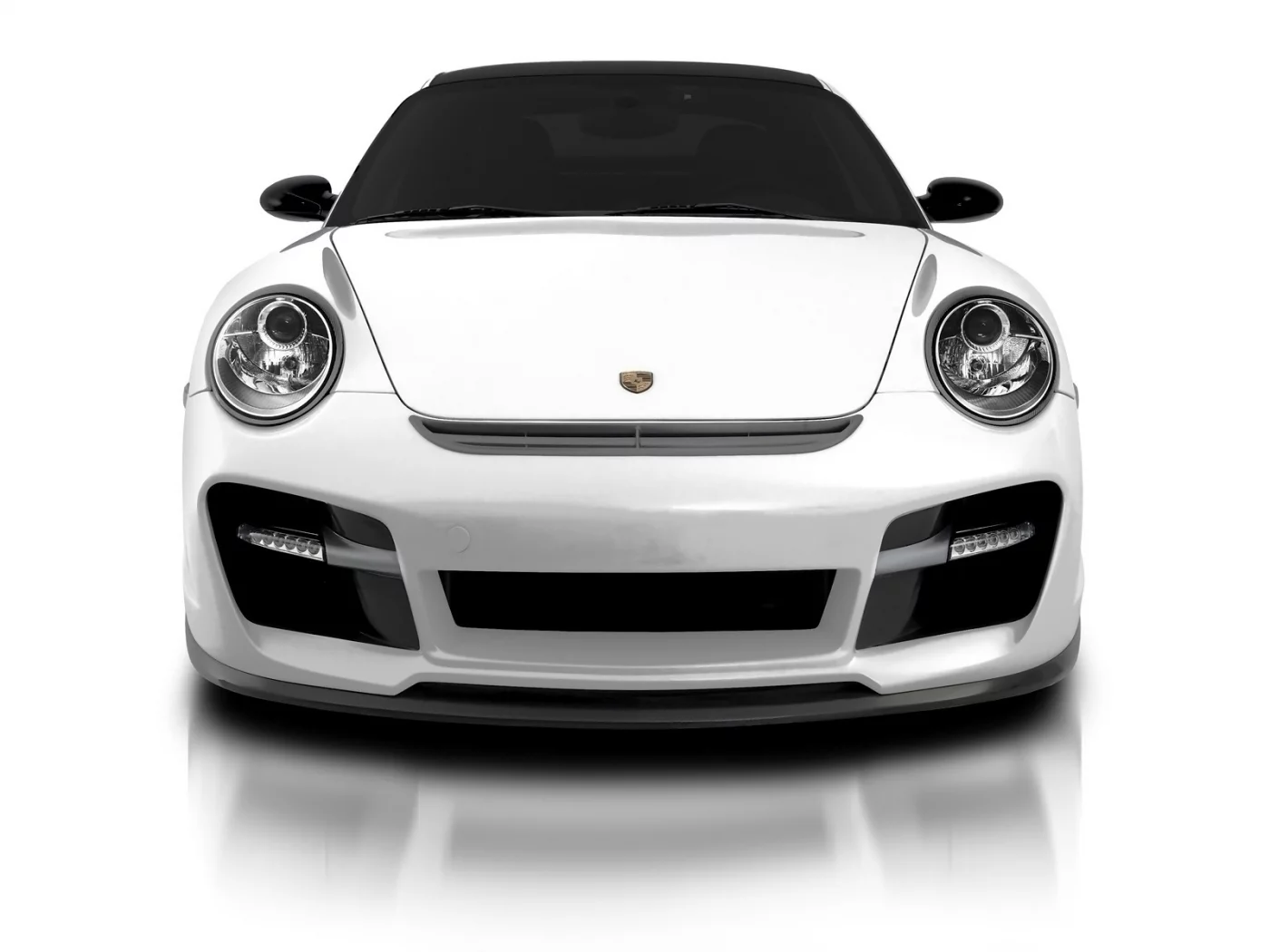 белый, turbo, 911, porsche