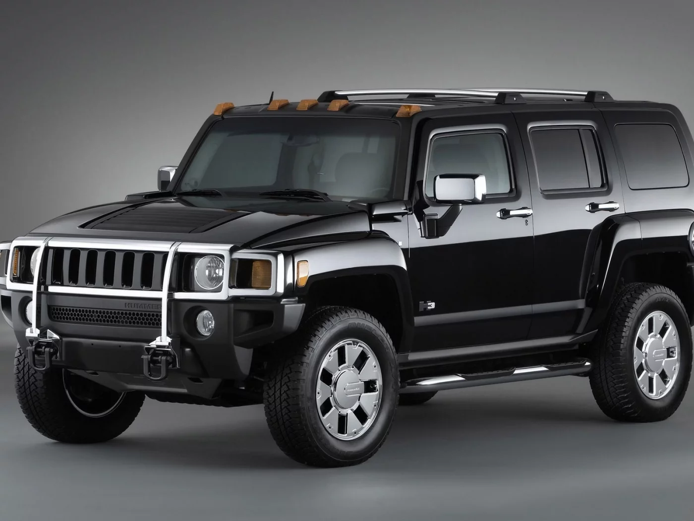 hummer, h3, black, передняя часть