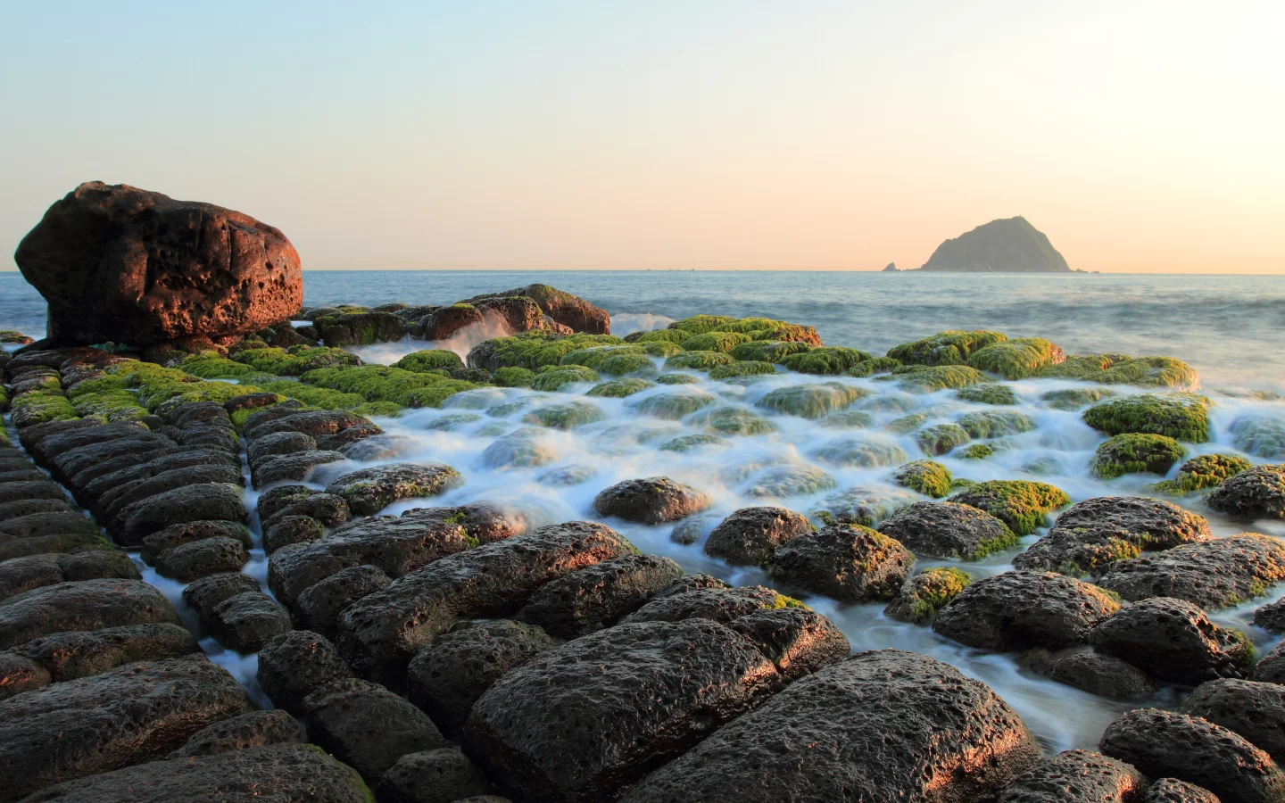водоросли, камни, море
