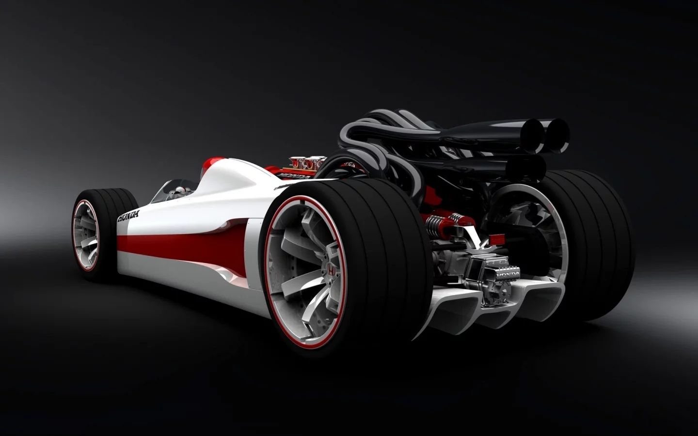 колёса, форма, дизайн, honda, трубы, двигатель