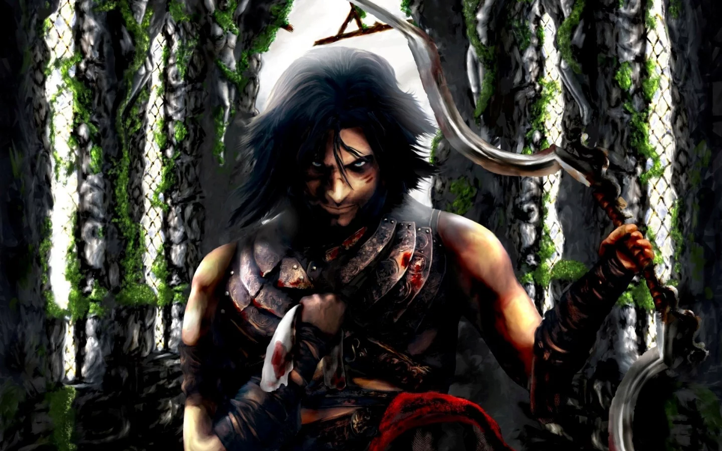игра, замок, fanart, принц персии, оружие, prince of persia, арки, окна, game wallpapers, фанарт, warrior within, обои