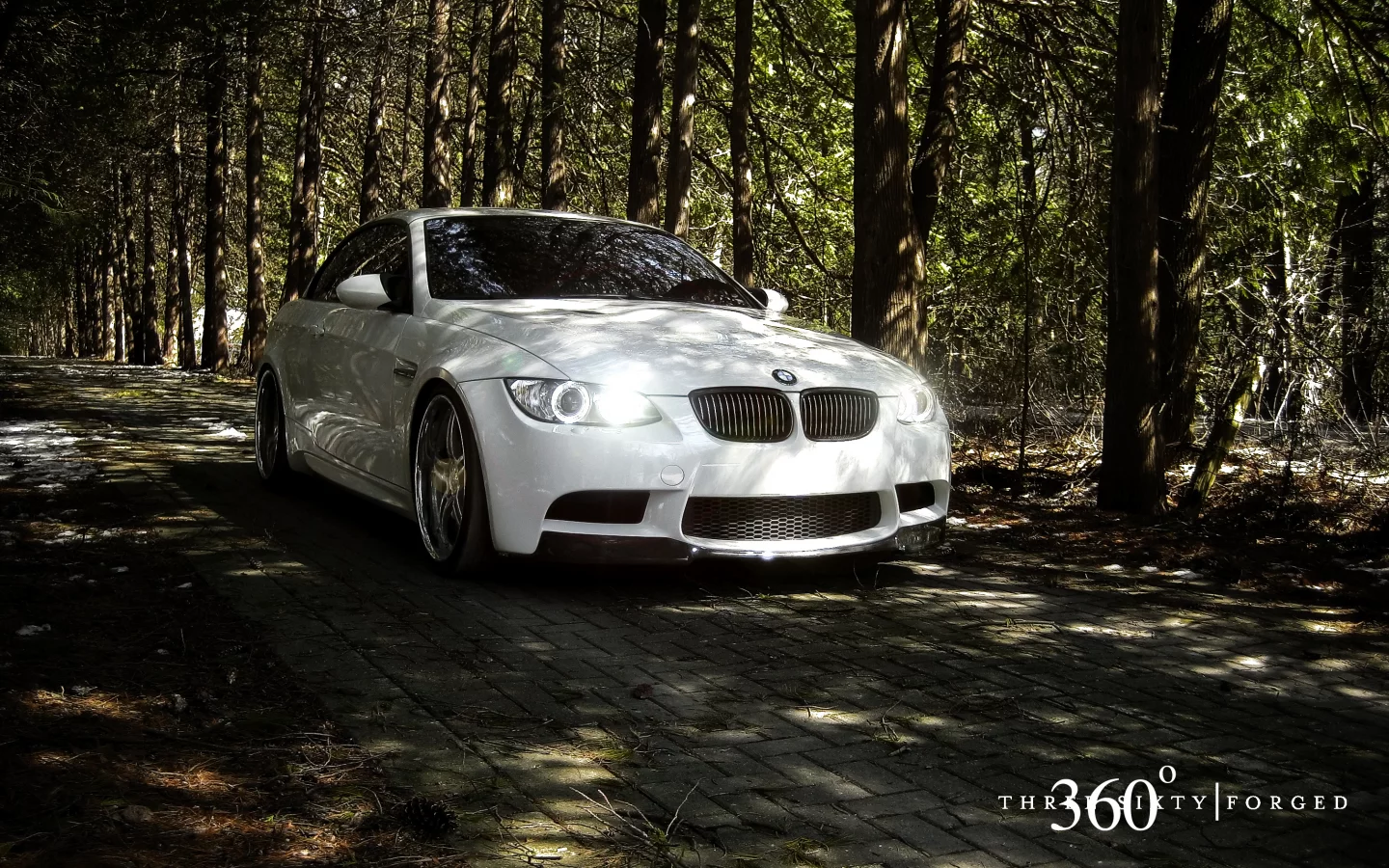 природа, авто, лес, 360 forged, белый бмв на рабочий стол, bmw m3 convertible