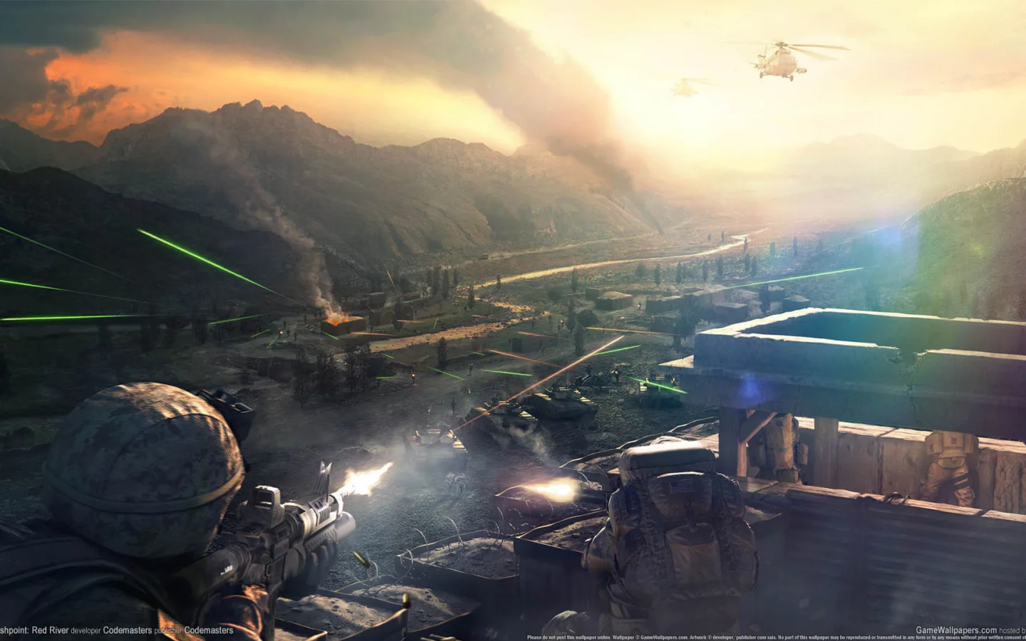 red river, солдаты, оружие, танки, wallpapers, стрельба, operation flashpoint, game