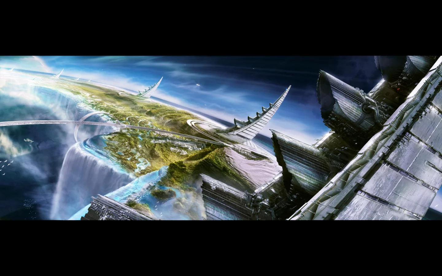 водопады, рога, планета, atmosphere emitters