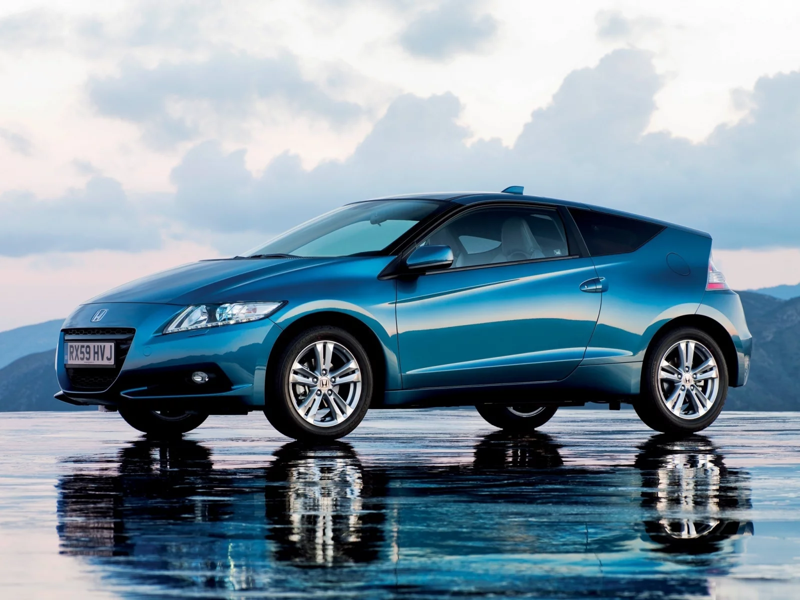honda, отражение, небо, хонда, cr-z