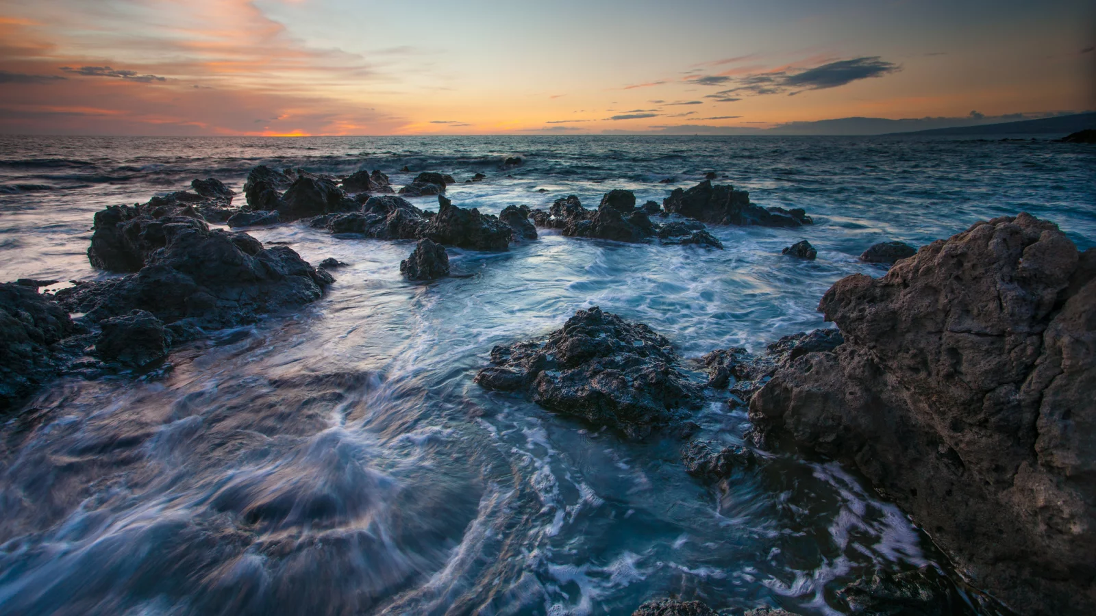море, камни, гавайи, закат, hawaii, c benjamin torode