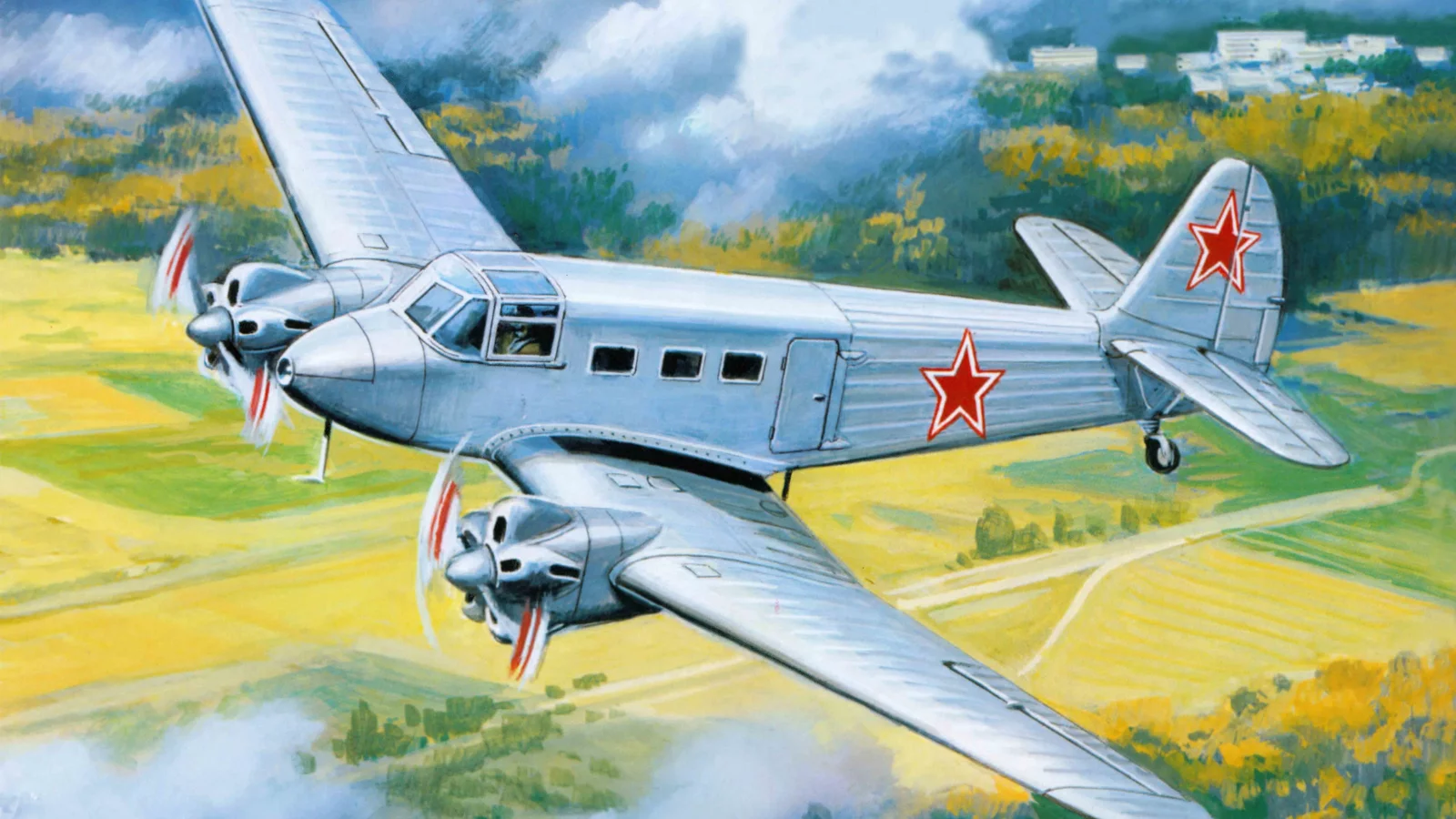 арт, самолет, самолет, советский, транспортный, як-8