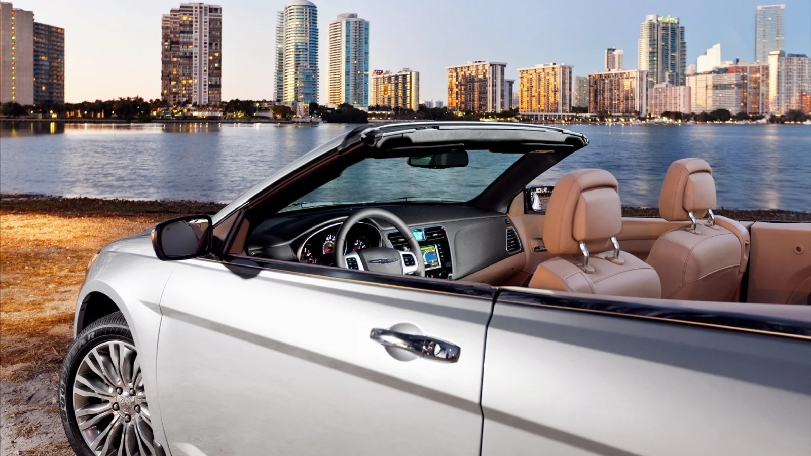 вид, крайслеры, авто обои, дома, города, машины, 200 convertible, chrysler