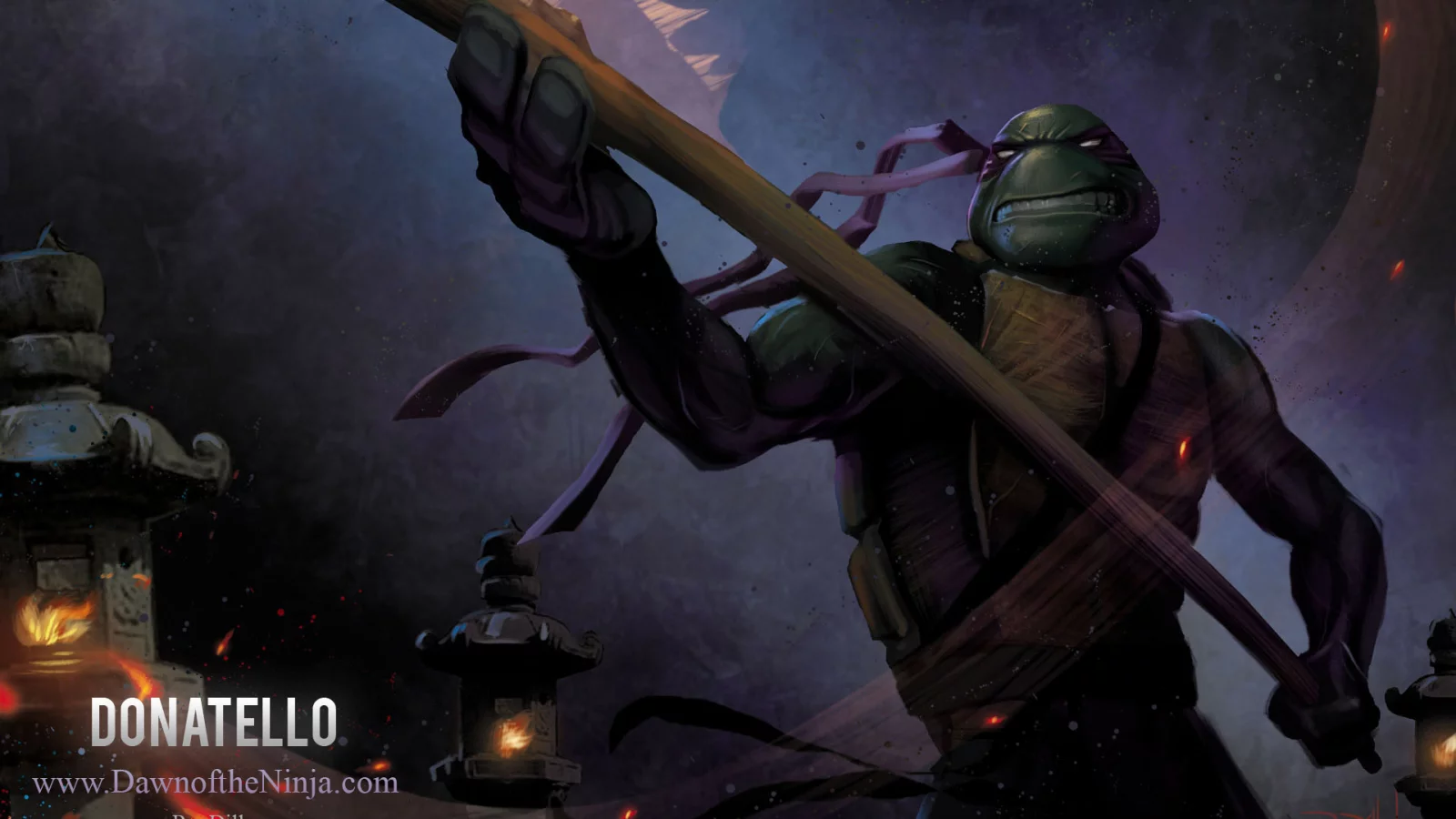 tmnt, donatello, черепаха, рисунок