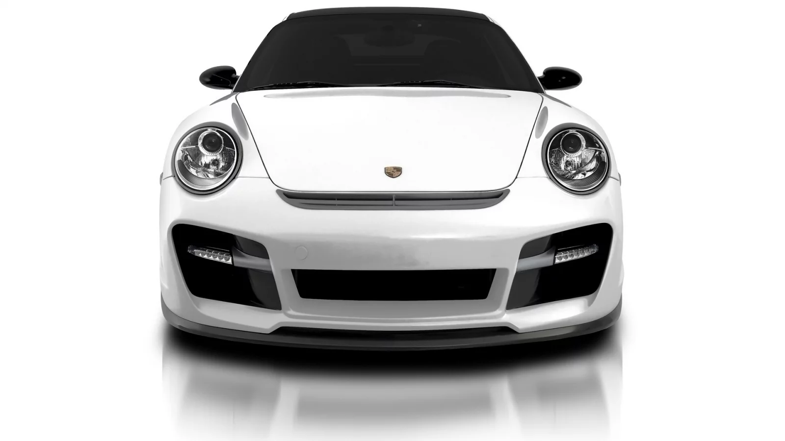 белый, turbo, 911, porsche