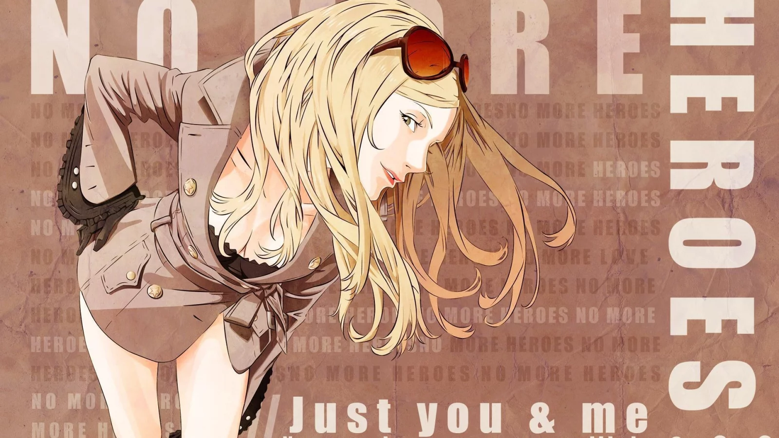 очки, блондинка, длинные волосы, no more heroes, sylvia christel, девушка