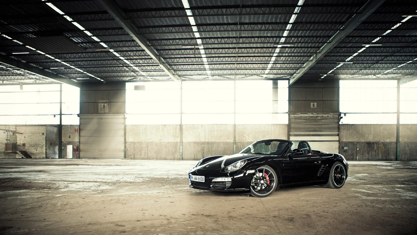бетон, black edition, porsche boxster, стекло