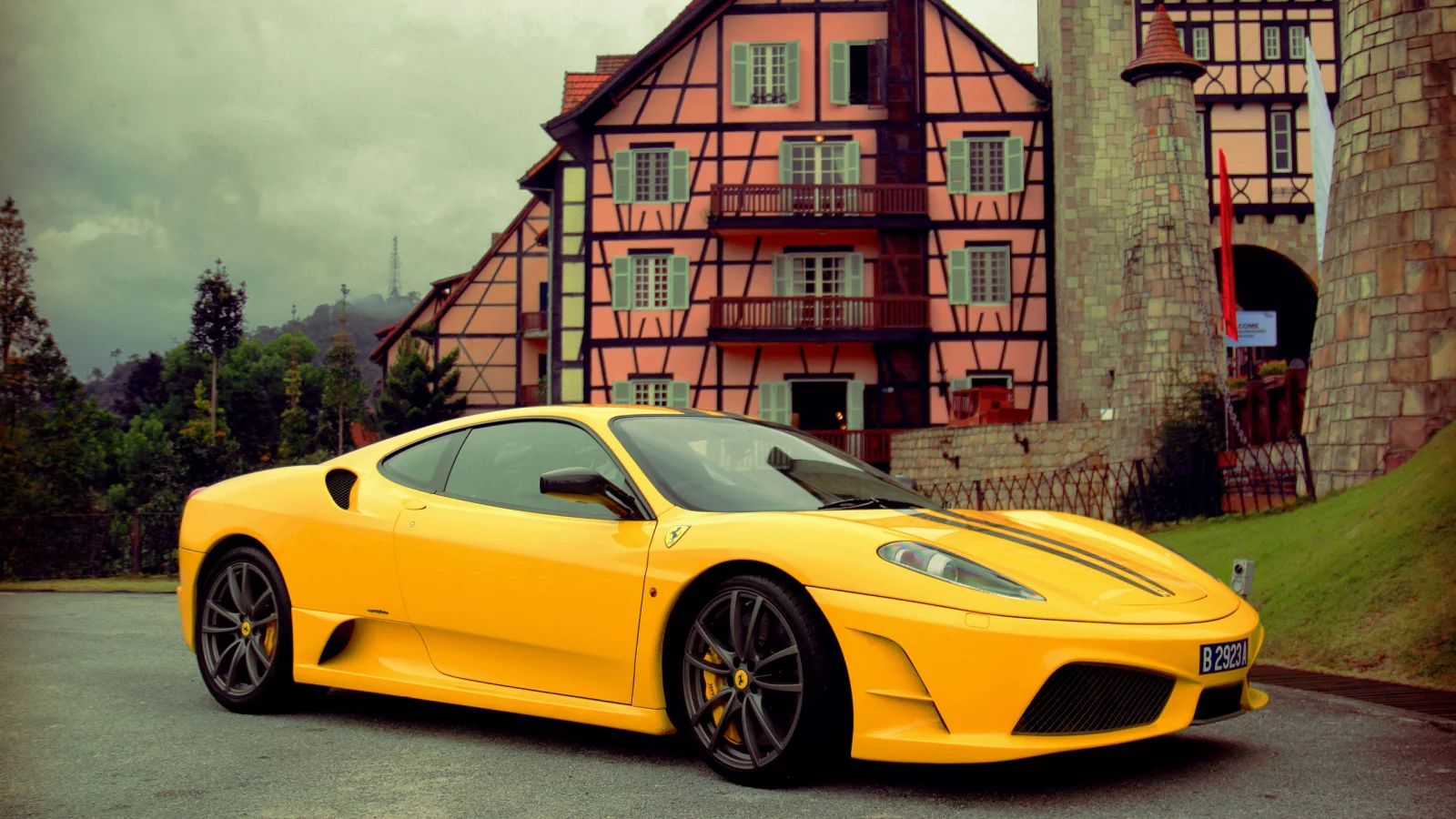 yellow, scuderia, f430, ferrari