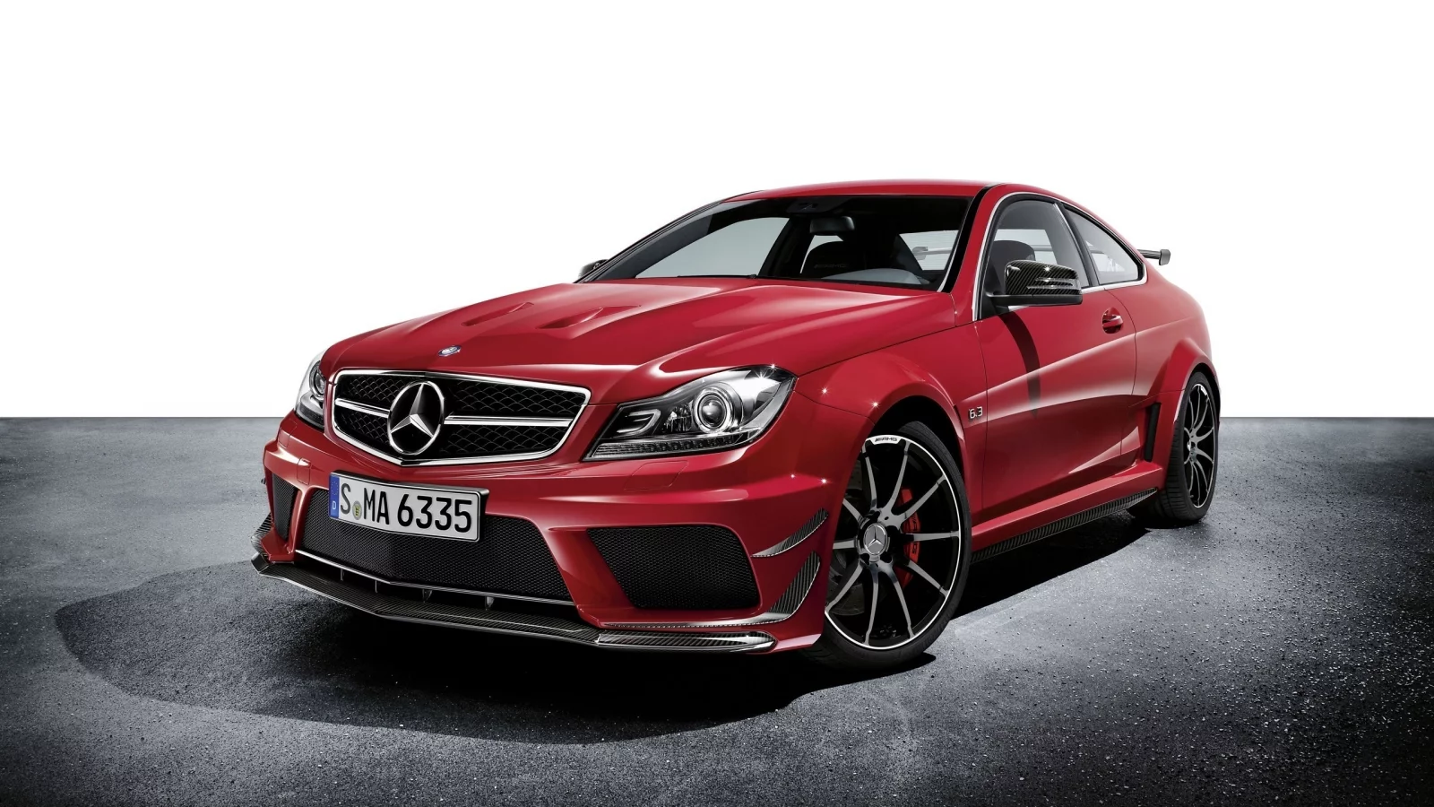 красный, c-class, mercedes-benz