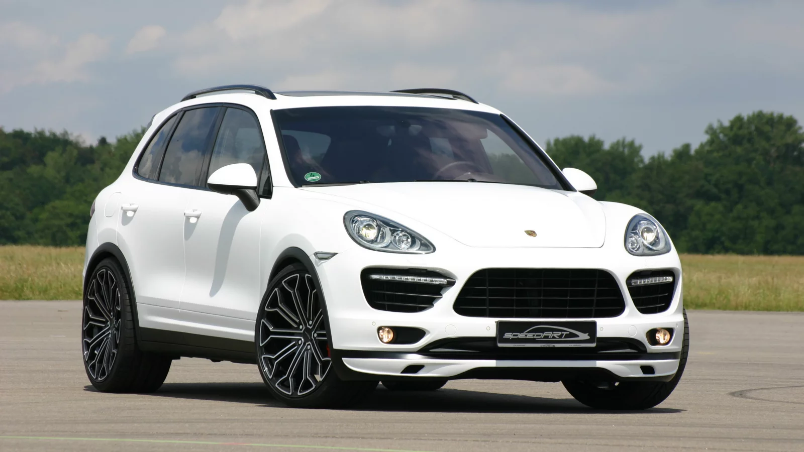 car, деревья, speedart, sky, 3072x2048, trees, porsche cayenne, машина, небо, tuning