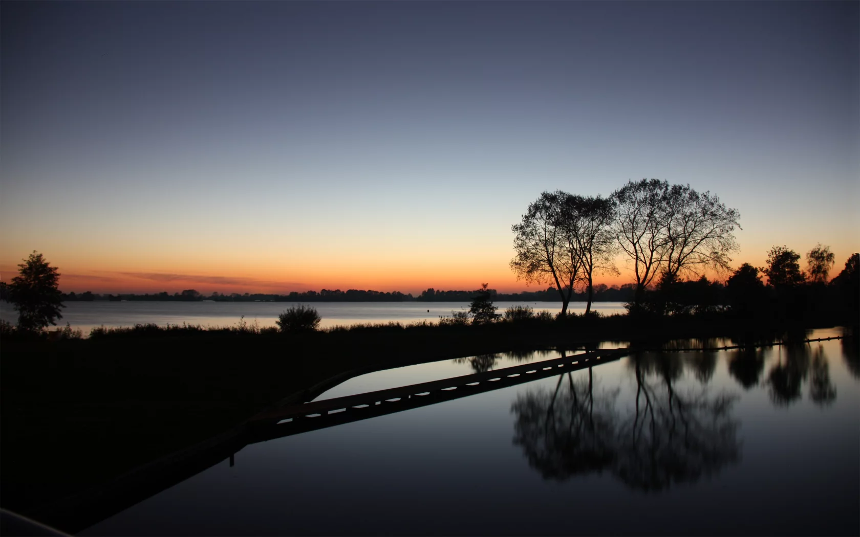 нидерланды, vinkeveen the netherlands, lake night