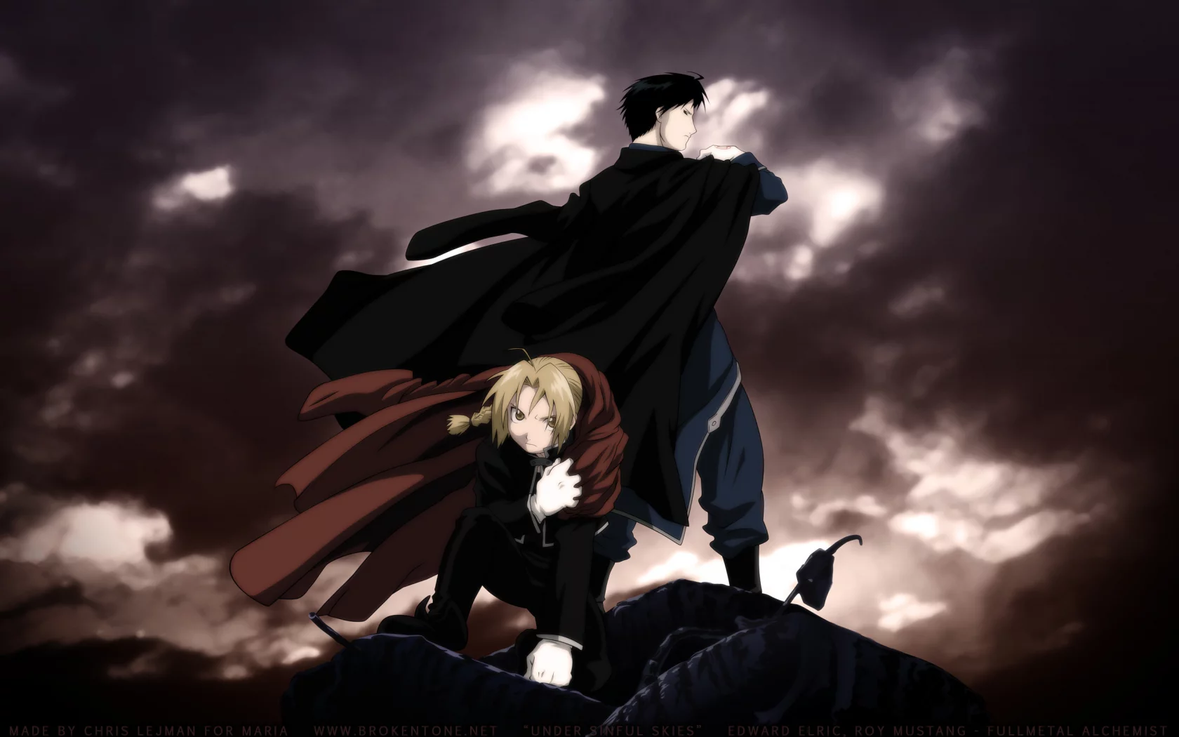 fullmetal alchemist, roy, edward