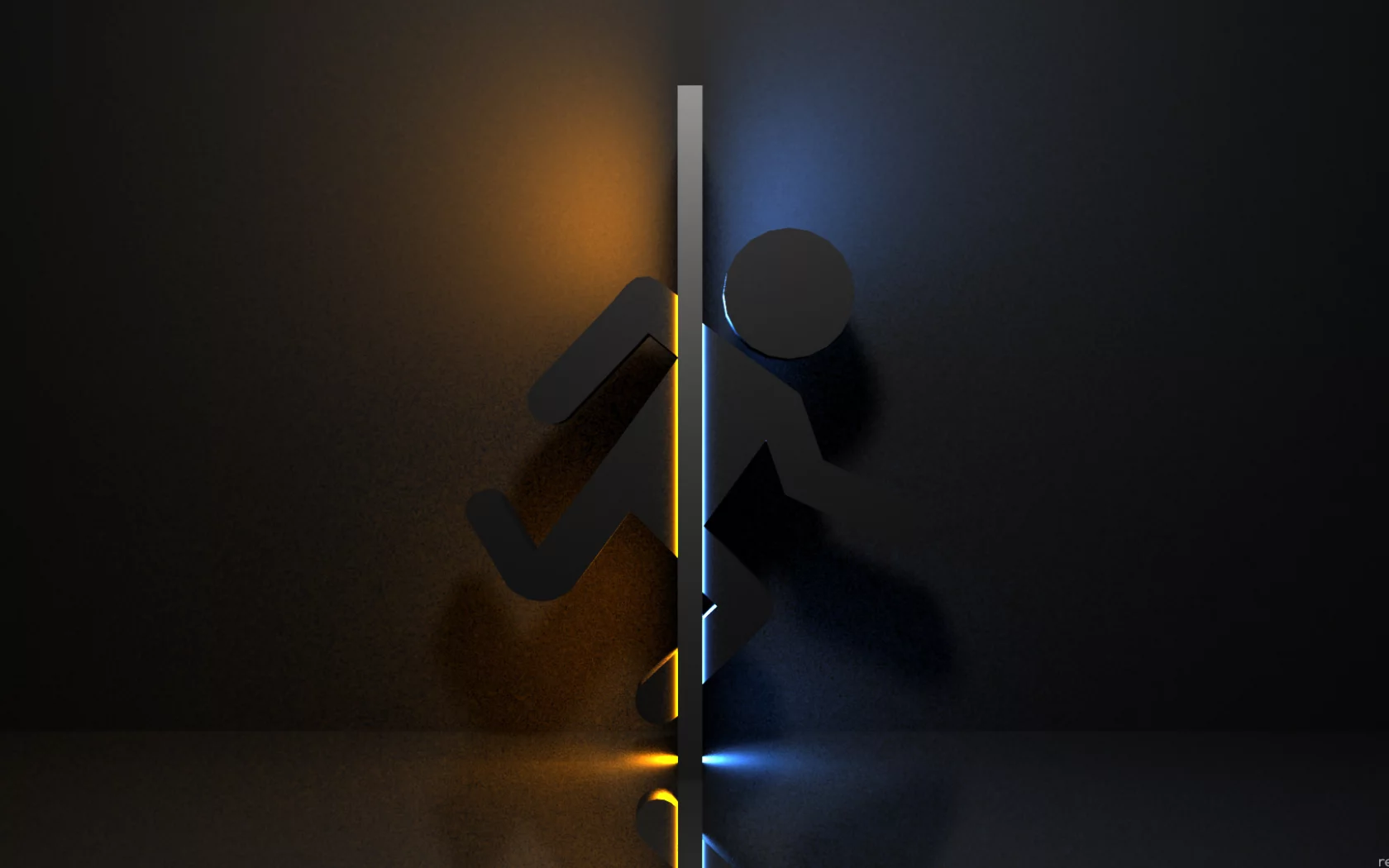 portal, человек, портал, стена