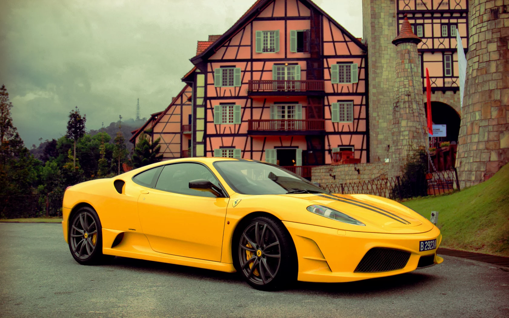 yellow, scuderia, f430, ferrari