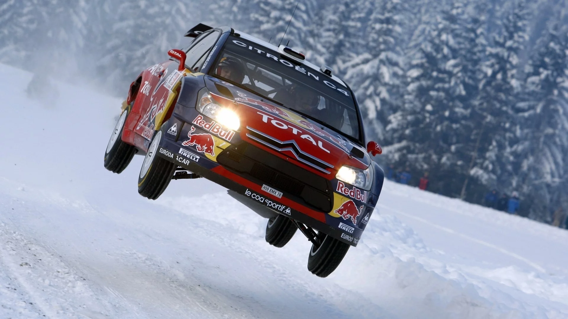 ралли, in the air, 4 ввоздух, зима, citroen