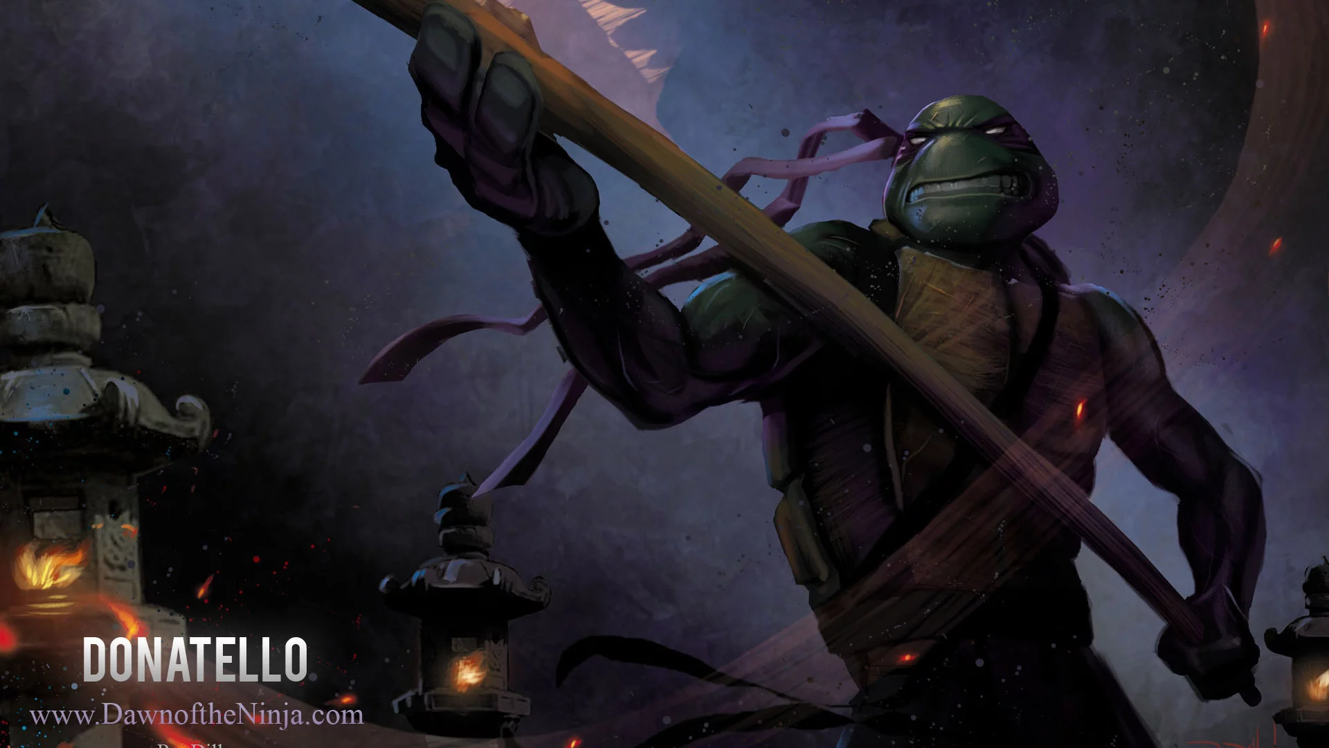 tmnt, donatello, черепаха, рисунок